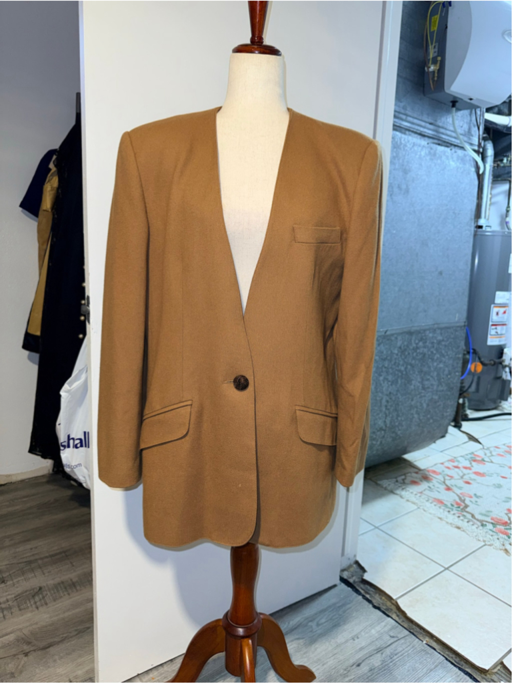 Vintage Koret 2-Piece 100% Wool Suit Set | Camel Tan Single-Button Blazer